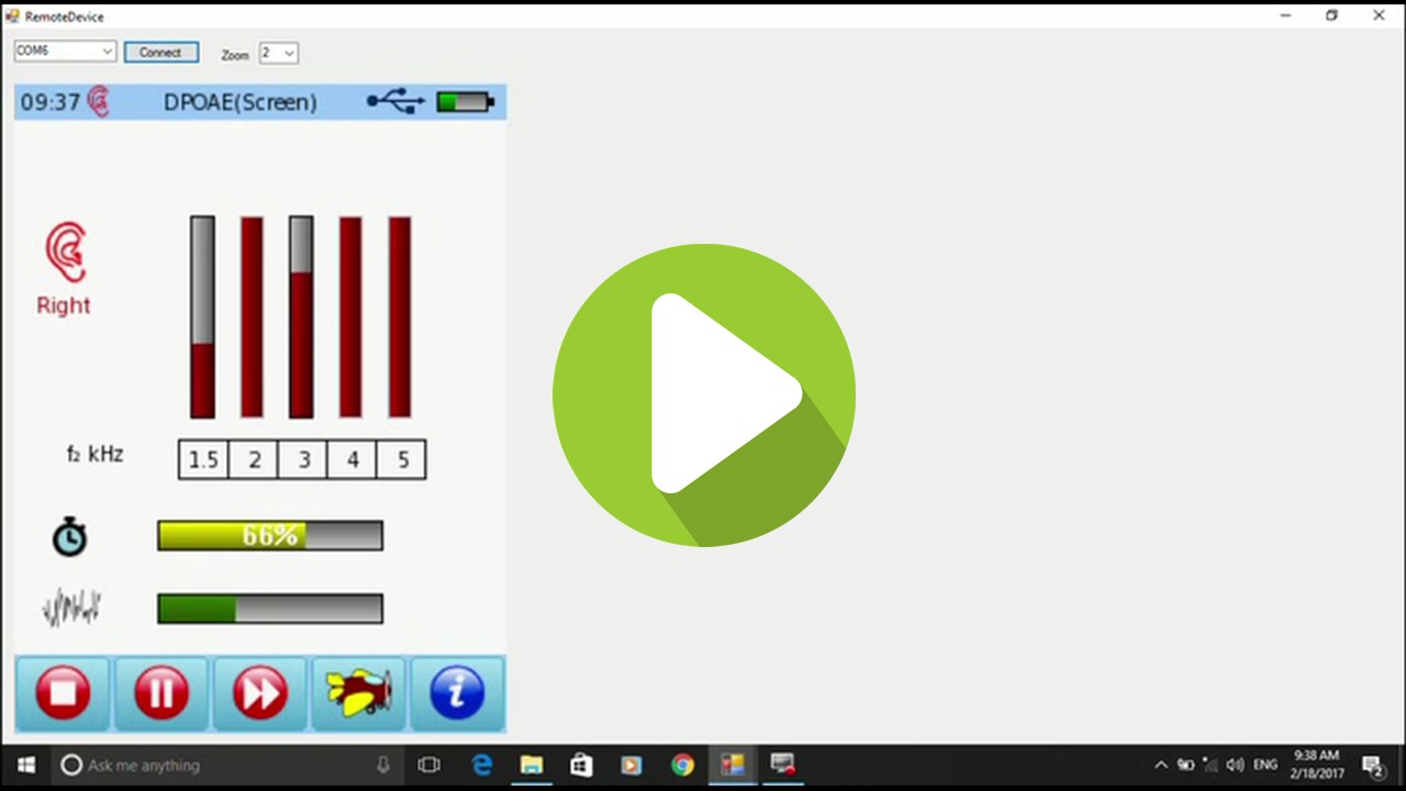 DPOAE Screening on the SENTIERO