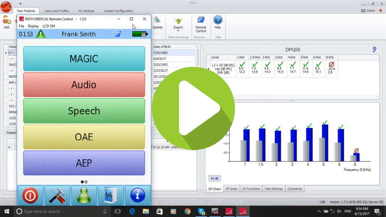 Using the MIRA Remote application